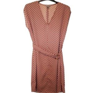 H&M Retro Geometric Belted Sheath Dress Size 4